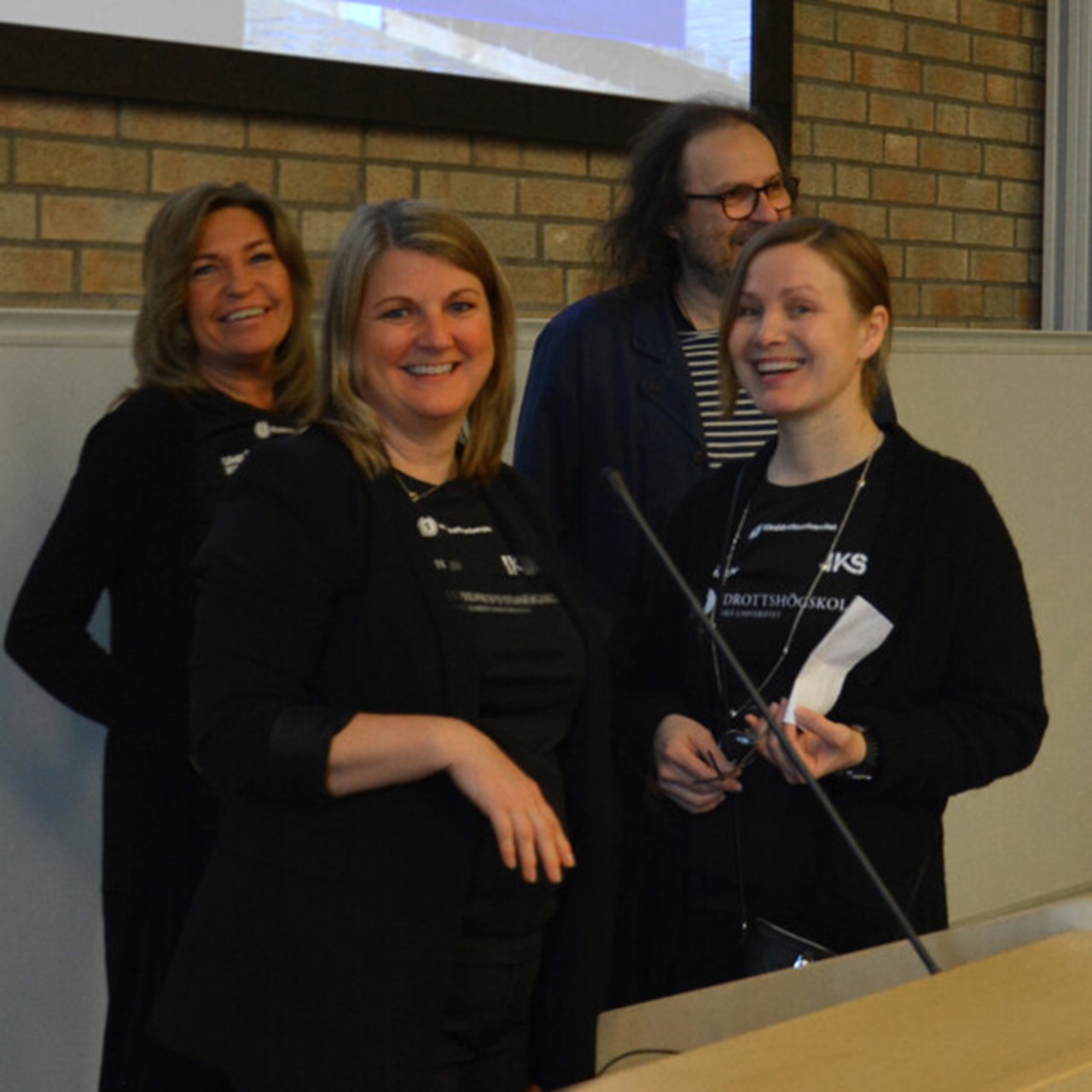 Ulrika Haake, Pernilla Eriksson och Taru Tervo från Idrottshögskolan