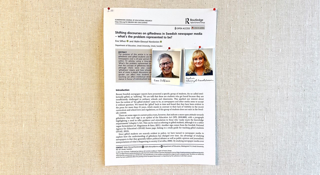 Publikation 2023: Eva Silfver och Malin Ekesryd Nordström