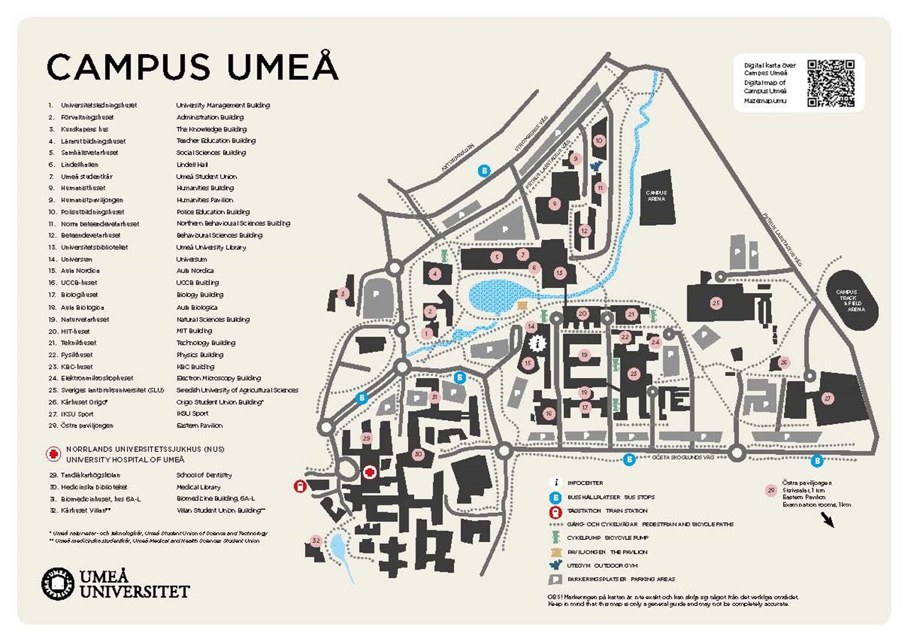 Pdf file of the Campus Umeå map