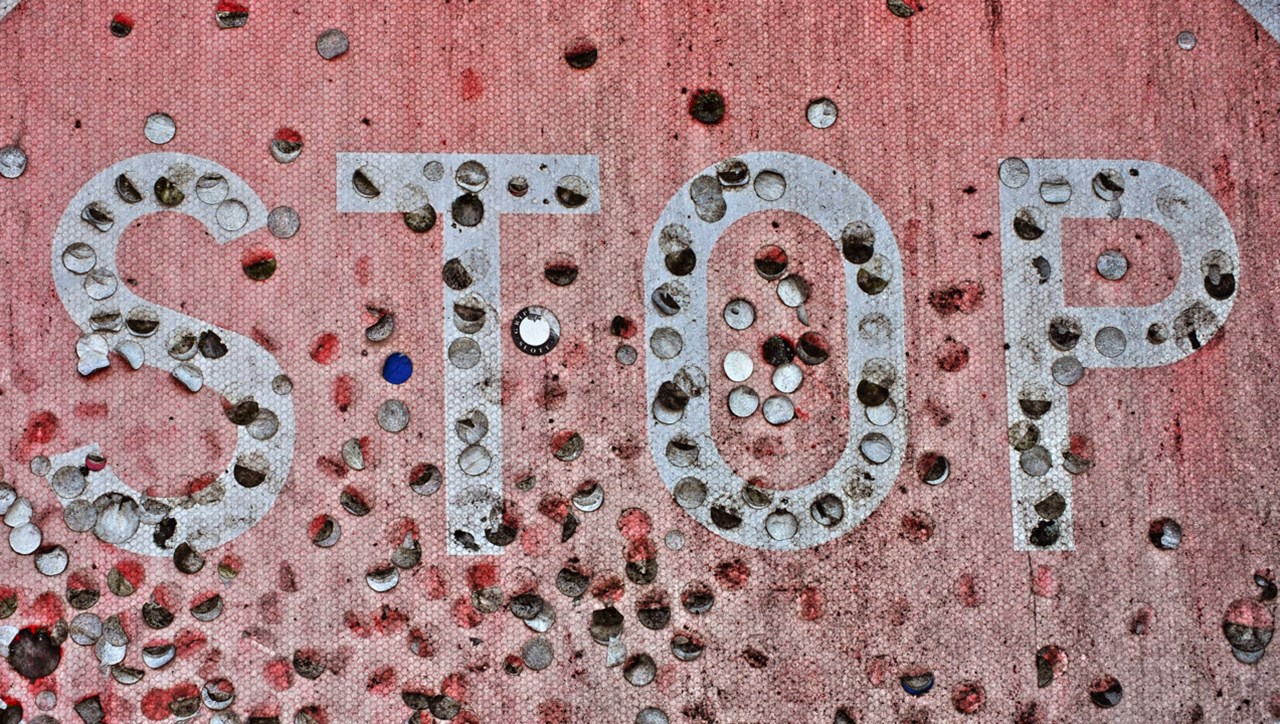 Photo of a stop sign.