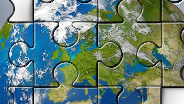 Picture of Europe as a puzzle