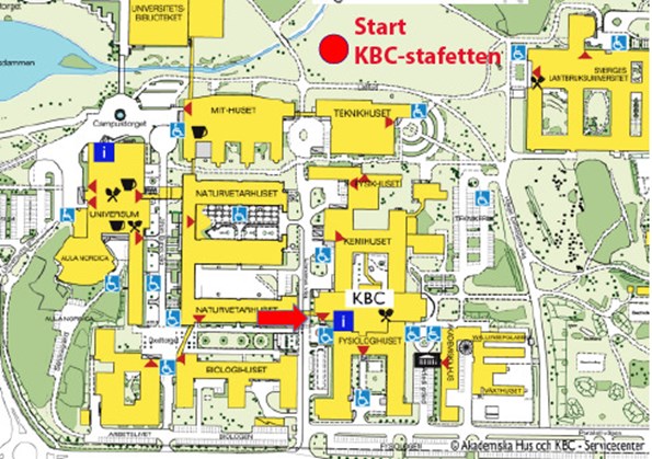 Map for the start of the KBC-stafetten