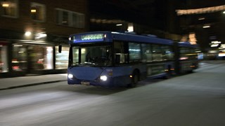 Ultra bus at night