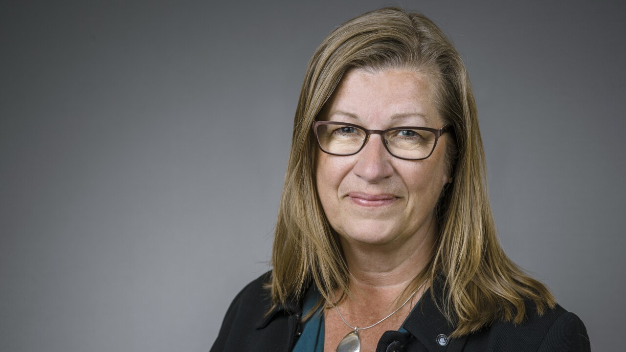 Porträtt på Katrine Riklund, prorektor för Umeå universitet.