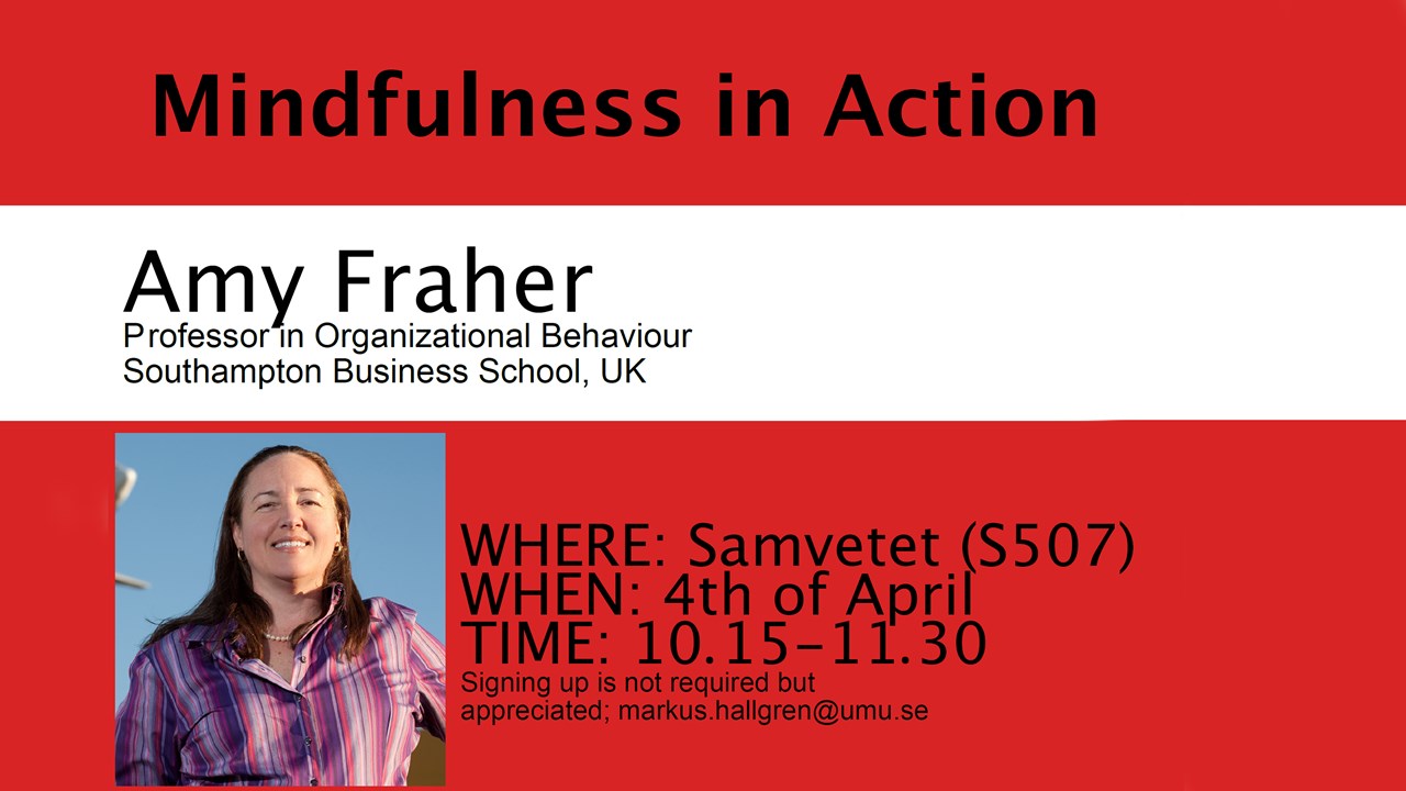 Seminarium med Amy Fraher