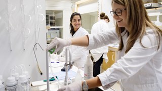 Photo pf students during laboratory work