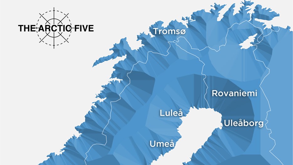 Karta över norra Skandinavien