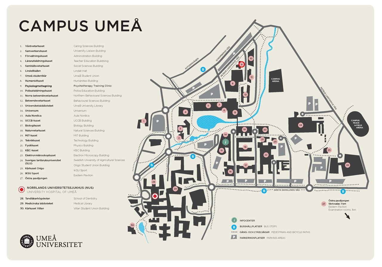 Karta Campus Umeå