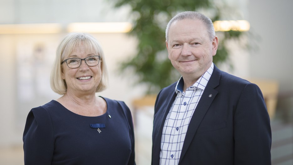 Chris Heister, chair of the University Board and Hans Adolfsson, Vice-Chancellor of Umeå University.