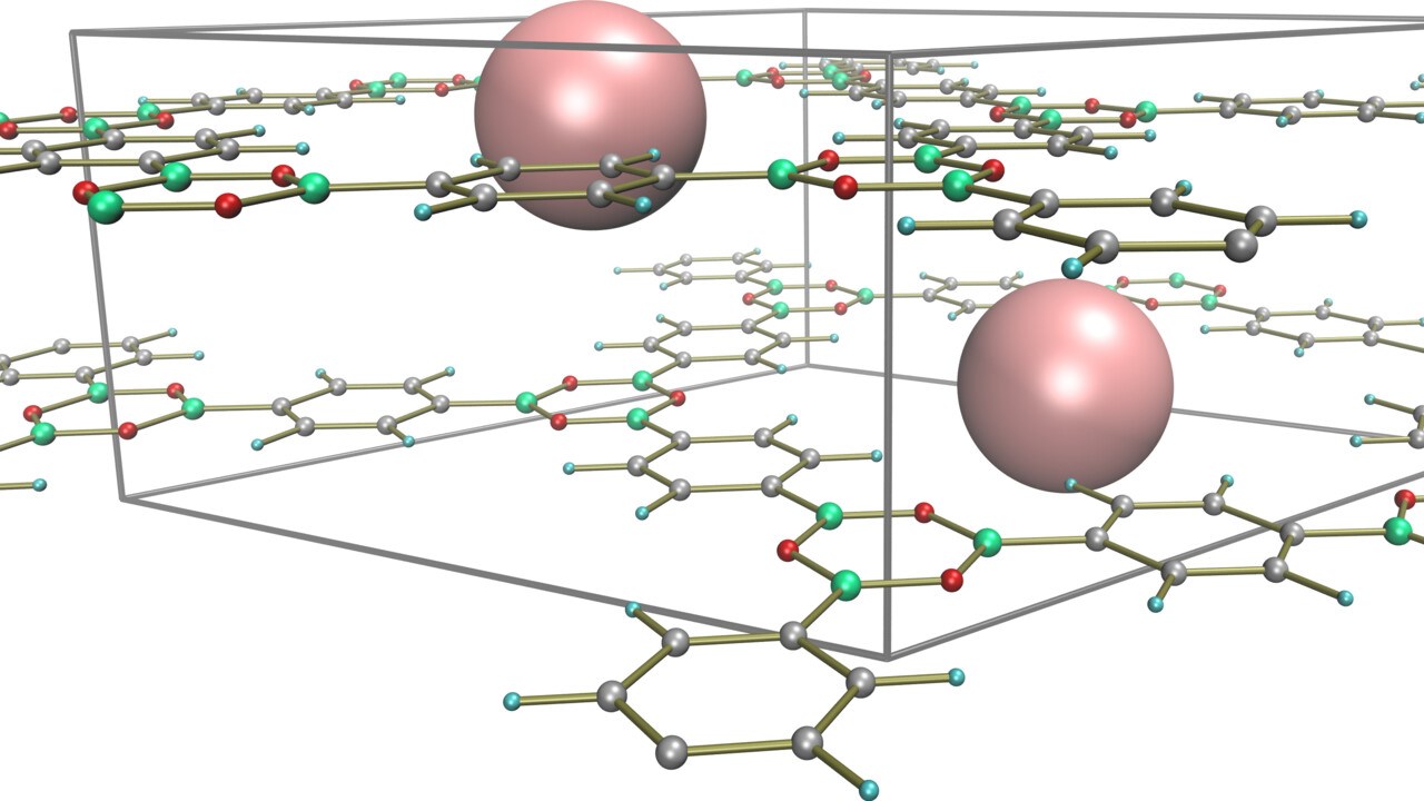 Poröst nanomaterial som kallas COFs, Covalent Organic Frameworks