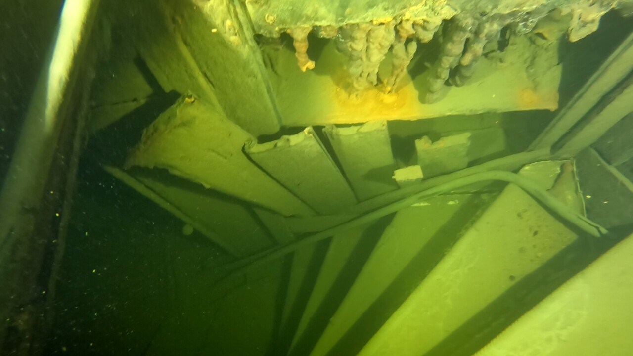Stairway on the wreck of Annie.