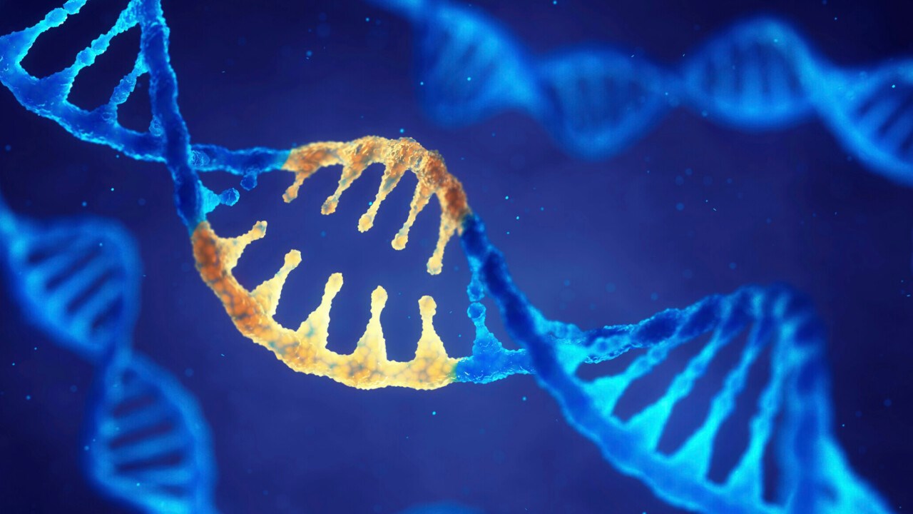 DNA-sträng som ska symbolisera gensaxen CRISPR-Cas9