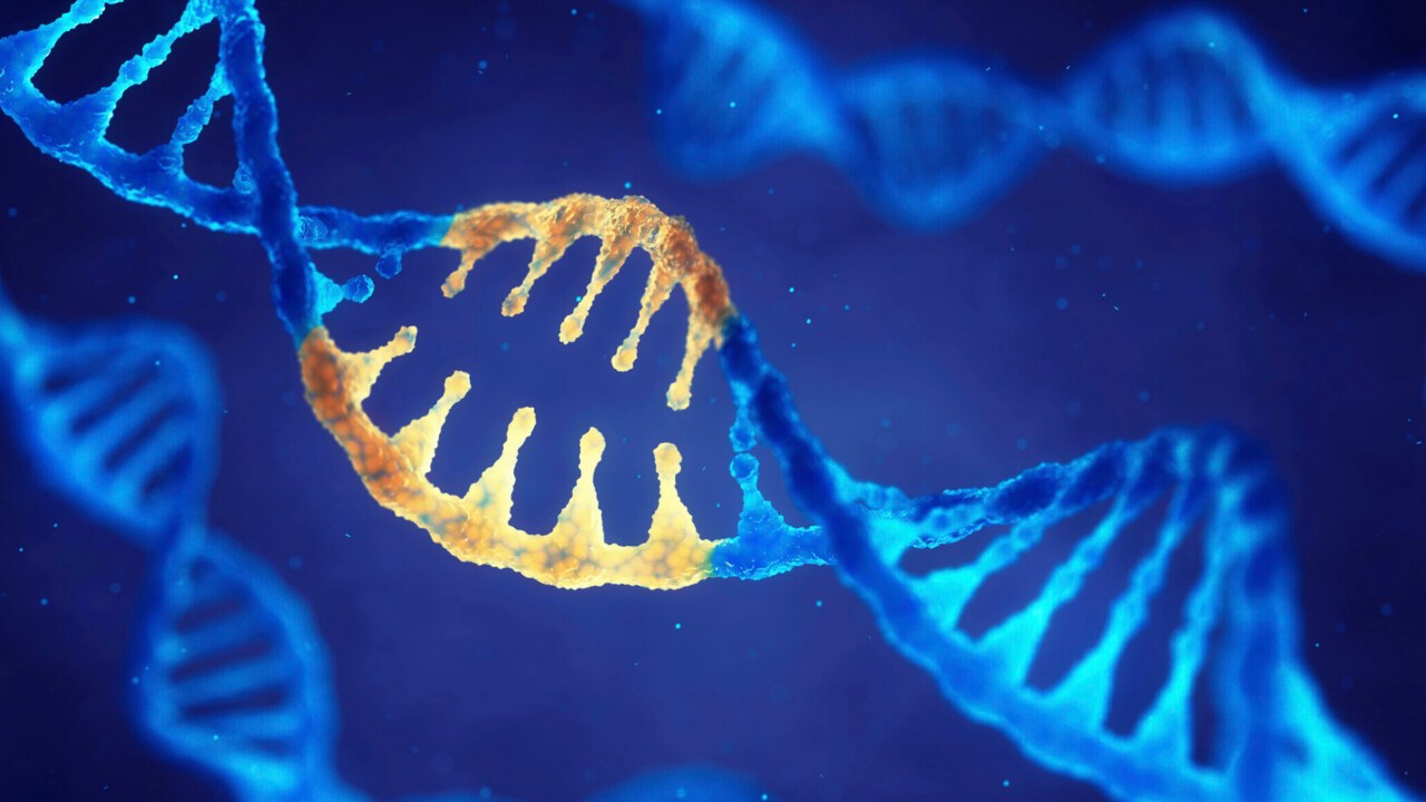 DNA-sträng som ska symbolisera gensaxen CRISPR-Cas9