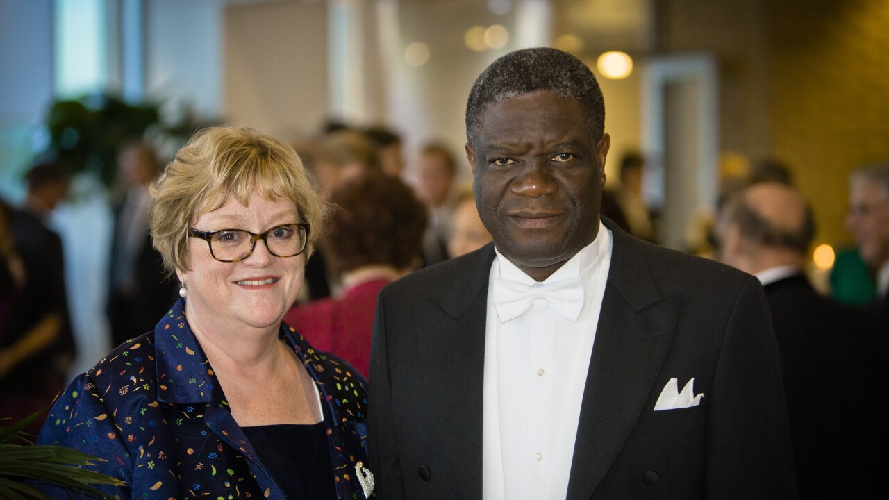 Photo of Denis Mukwege and Elinor Ädelroth