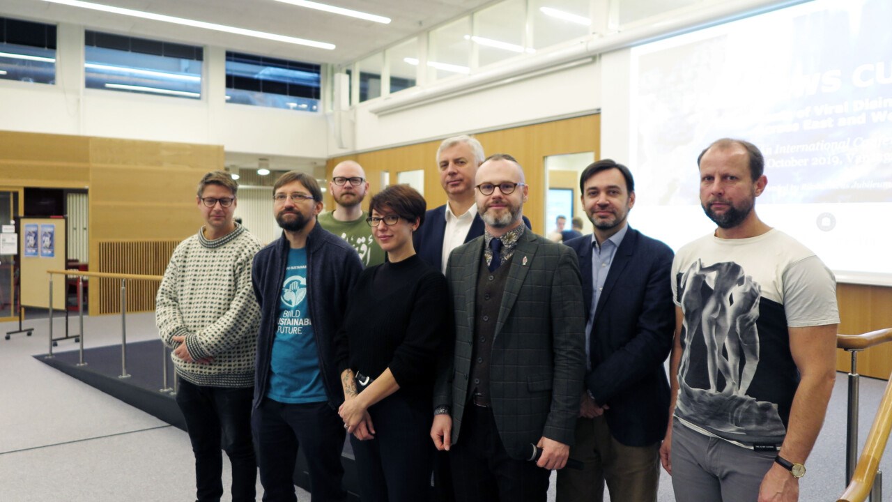 Deltagare vid konferensen om falska nyheter på Umeå universitet.