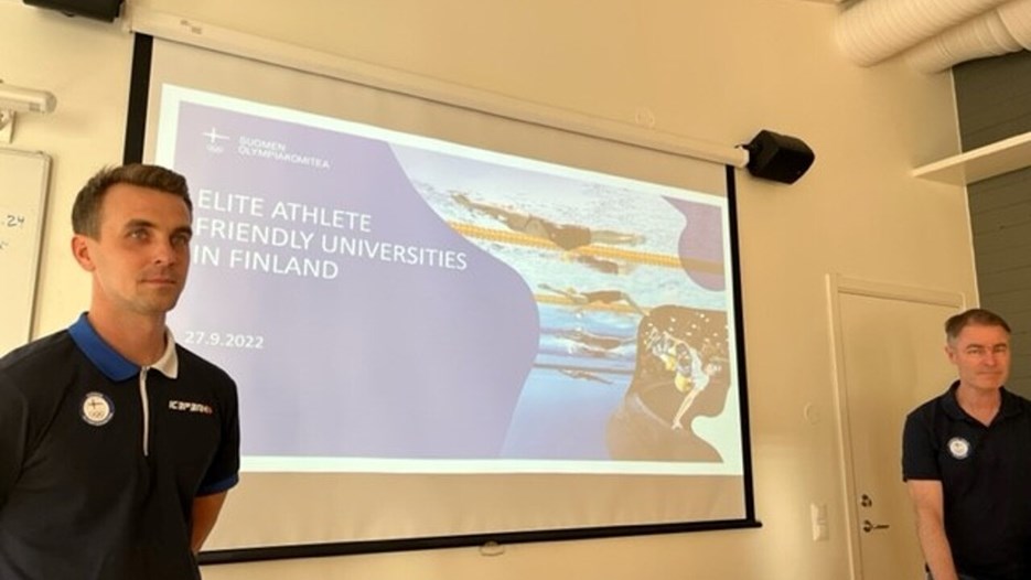 Representanter från Finlands olympiska kommitté besökte Idrottshögskolan