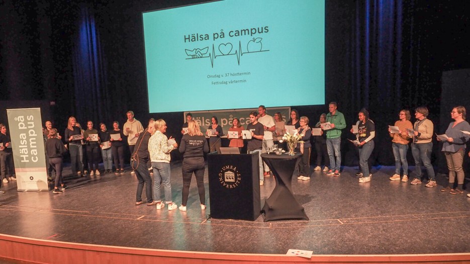 Studenter och anställda vid Hälsa på campus 14 september