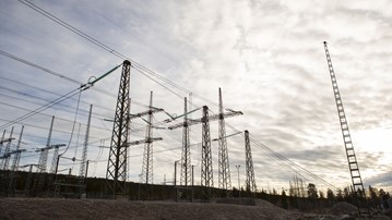 Bild på kraftledningar