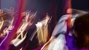 Abstrakt bild av dansare