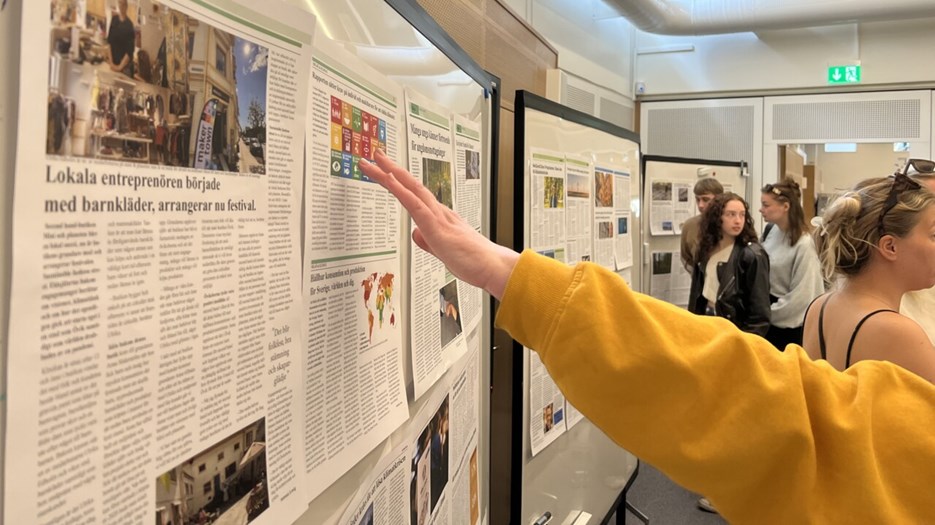 Bild från medie- och kommunikationsvetenskaps vernissage