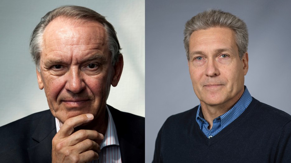 Jan Eliasson, före detta diplomat, och Niklas Eklund, professor