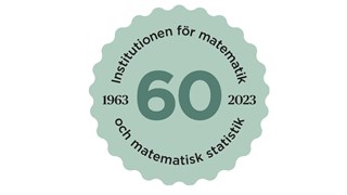 Jubileumslogga matematik och matematisk statistik 60 år