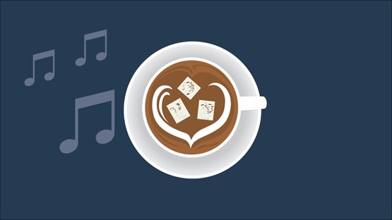 Illustration av kaffekopp med kaffeost.