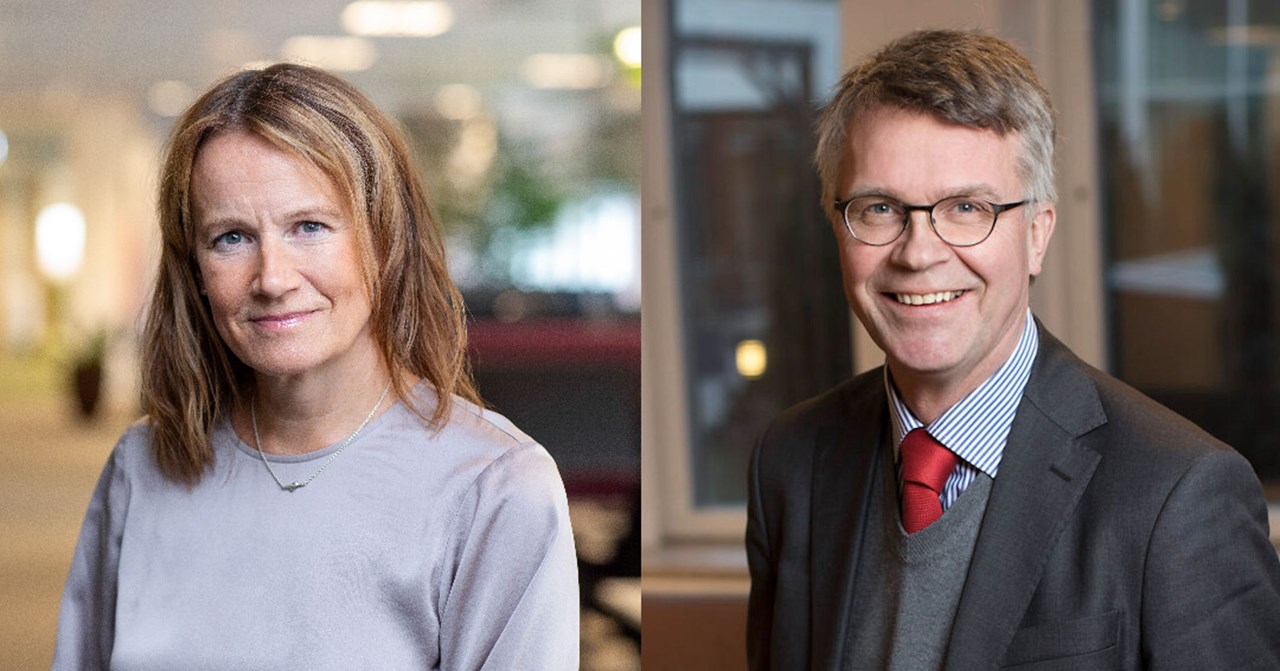 Kristina Sundin Jonsson, kommundirektör Skellefteå och Peter Larsson, regeringens samordnare för samhällsomvandling i norr