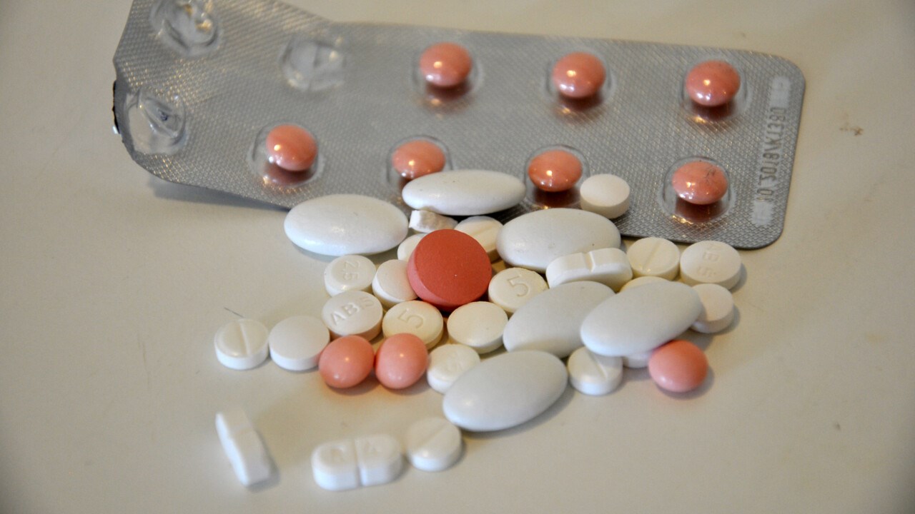 en blandning av olika piller