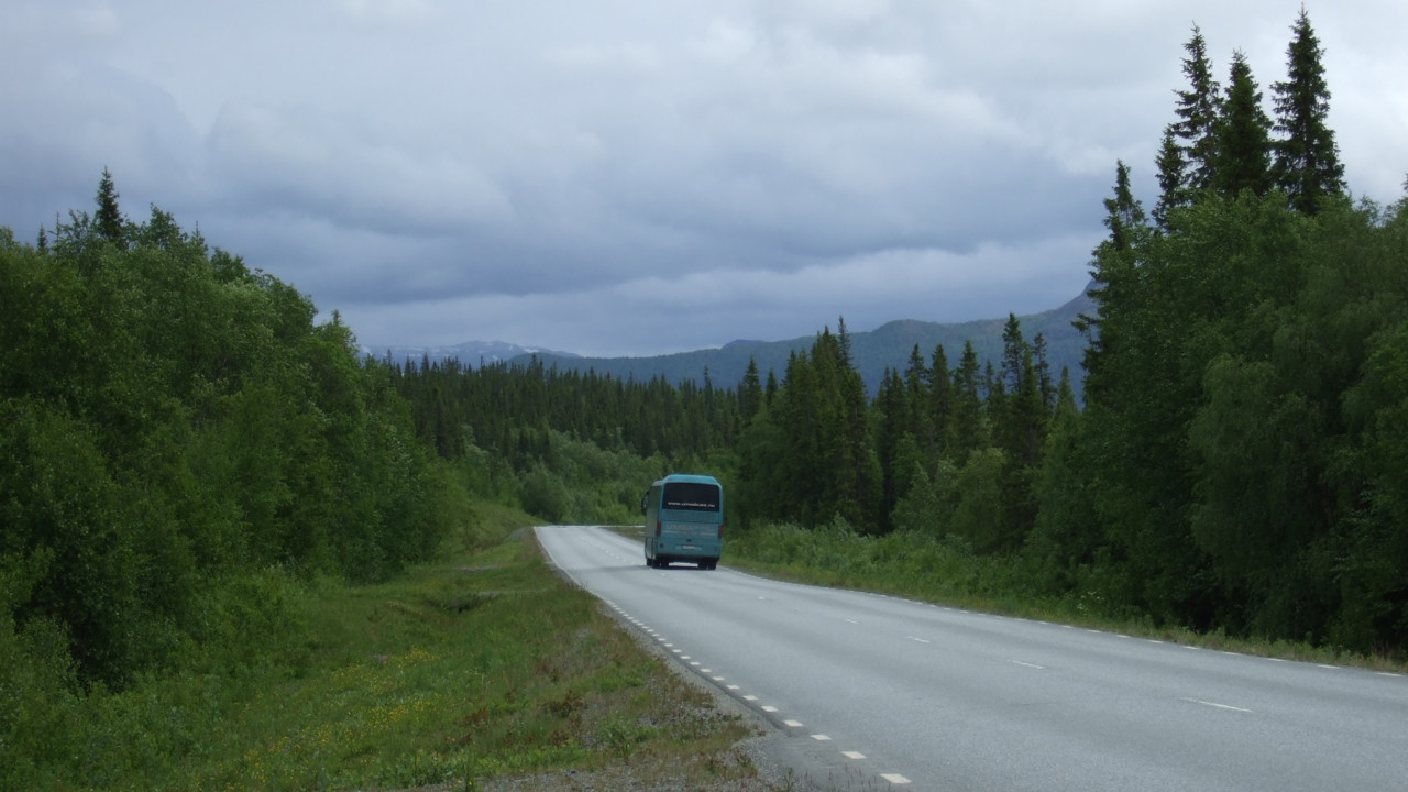 Bild på väg i Lappland