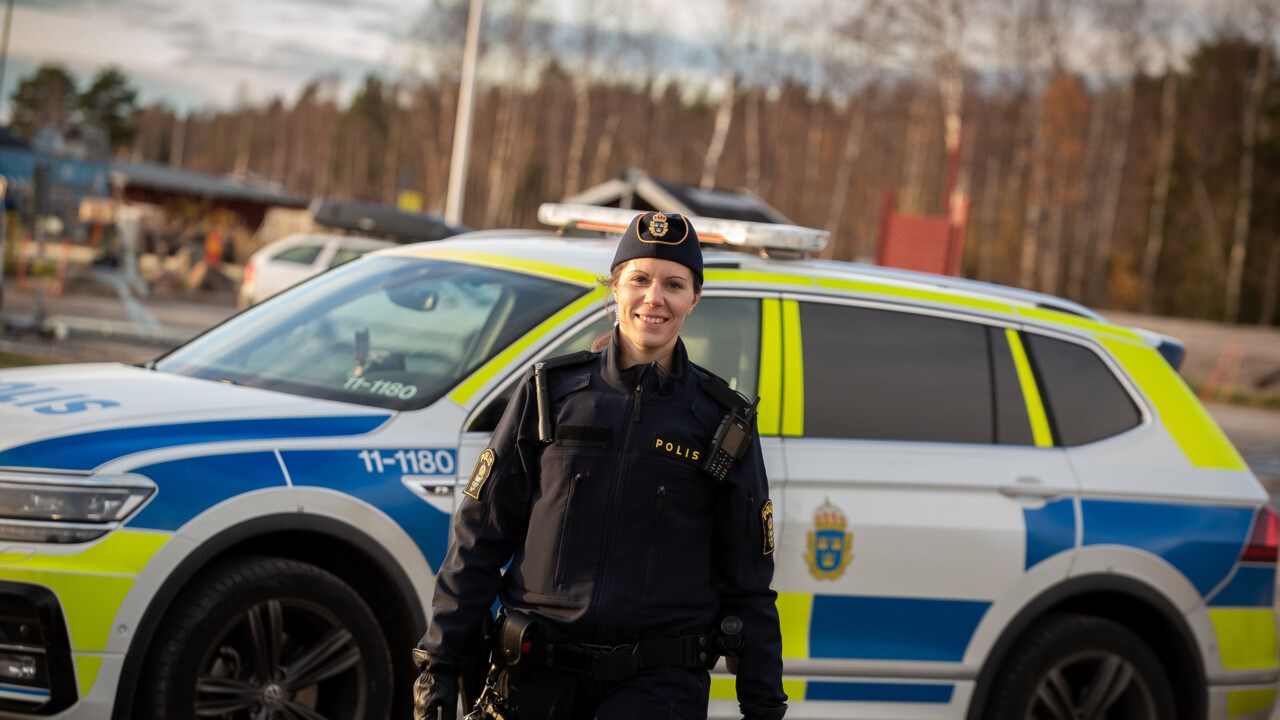 Malin Grenemark som har läst till polis i Umeå och nu gör sin aspiranttjänst i Luleå.