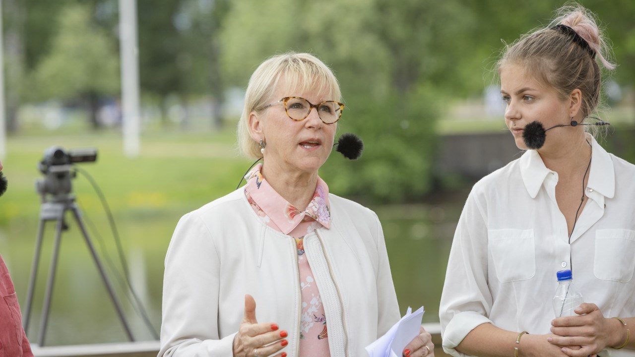 utrikesministern och hedersdoktorn Margot Wallström besökte Umeå universitet under Umeå universitet möter.