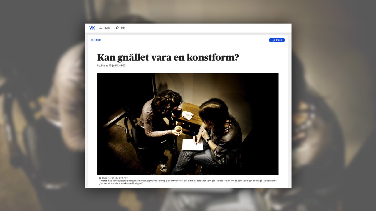 Bild på en digitalt publicerad krönika.