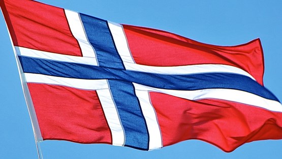 the Norwegian flag