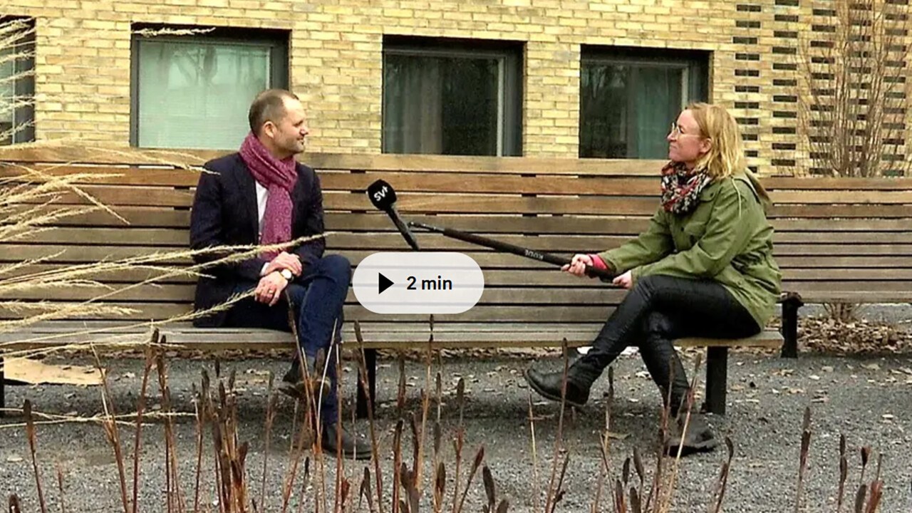 Malcolm Fairbrother intervjuas av SVT Nyheter Västerbotten