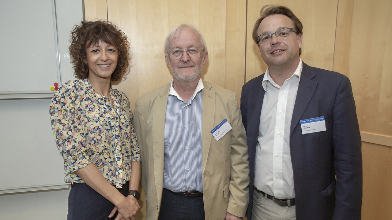 Emmanuelle Charpentier with Bernt Eric Uhlin and Oliver Billker