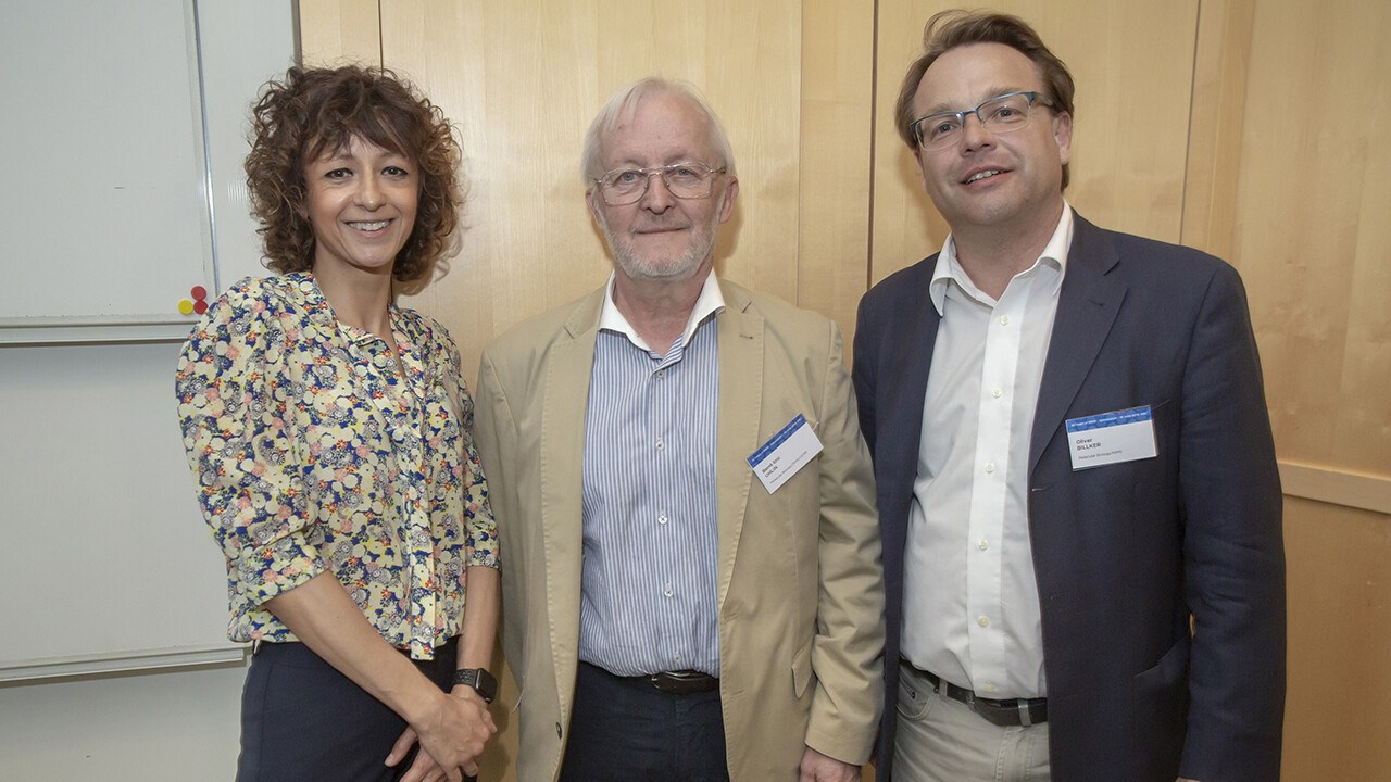 Emmanuelle Charpentier with Bernt Eric Uhlin and Oliver Billker