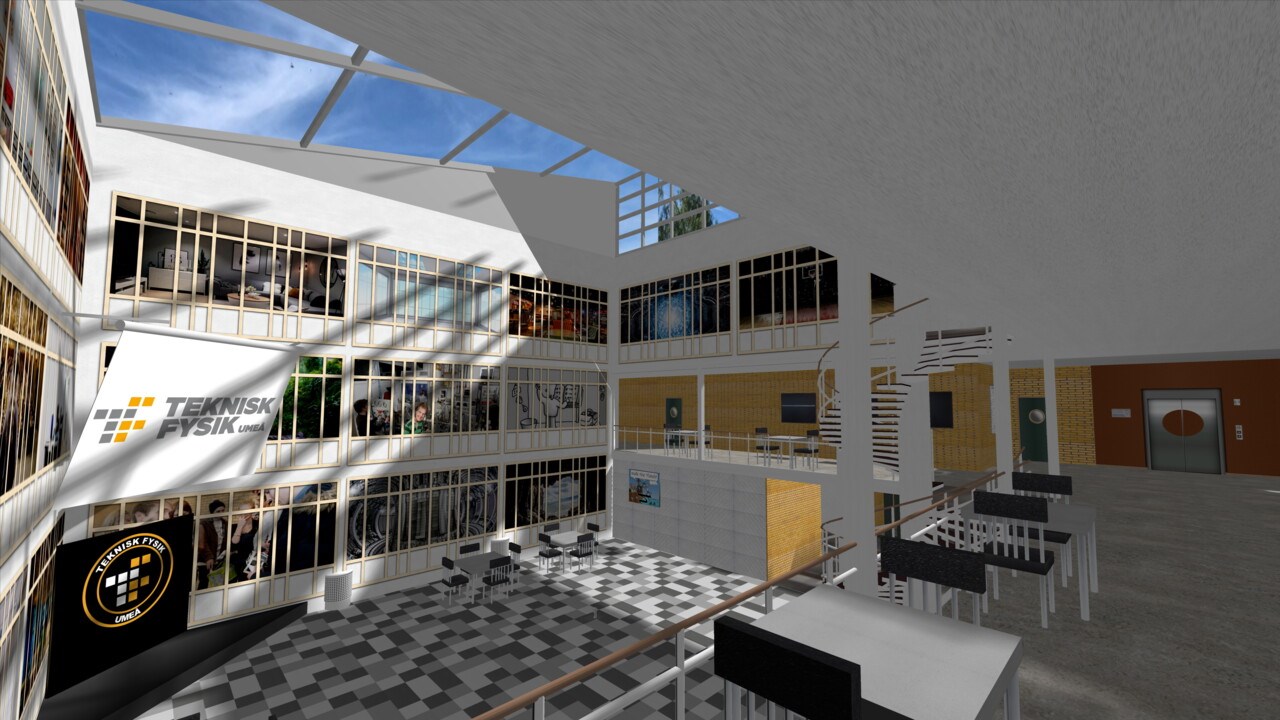 Bild på den virtuellt skapade fokusmiljön MIT-Space i MIT-huset