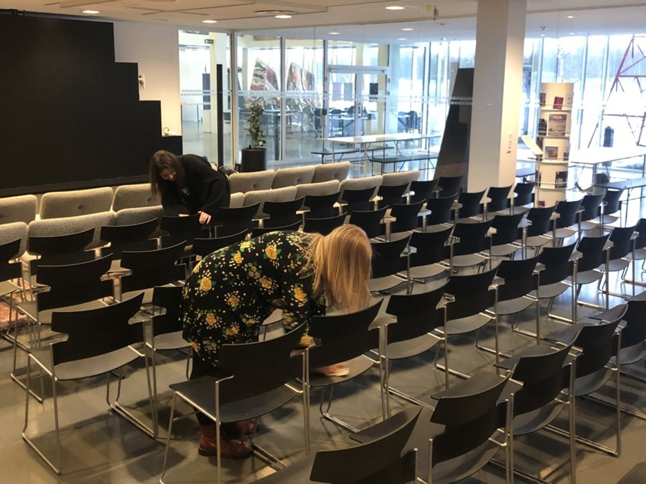 Museologstudenter på Humlabx