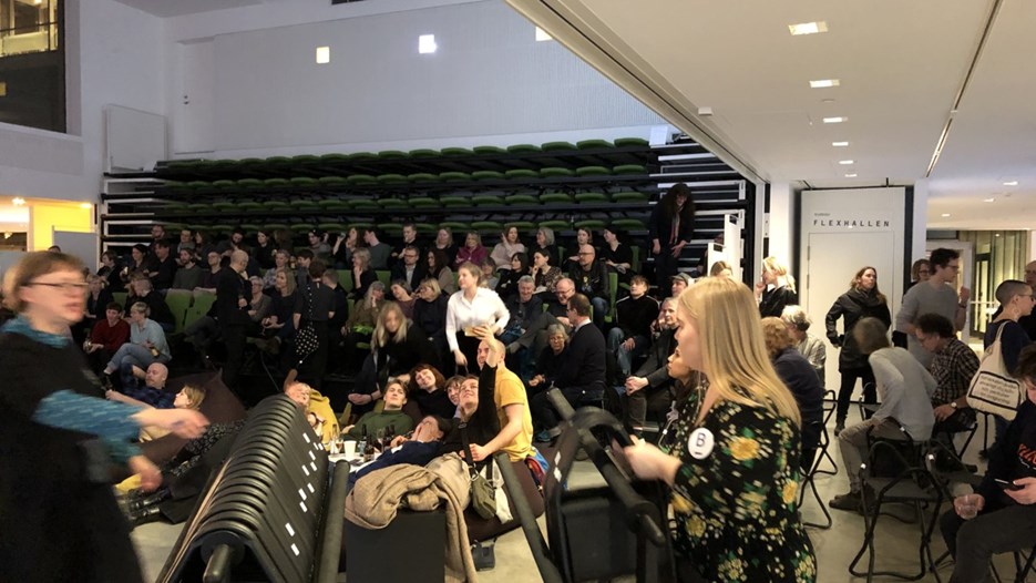 Museologstudenter på Humlabx
