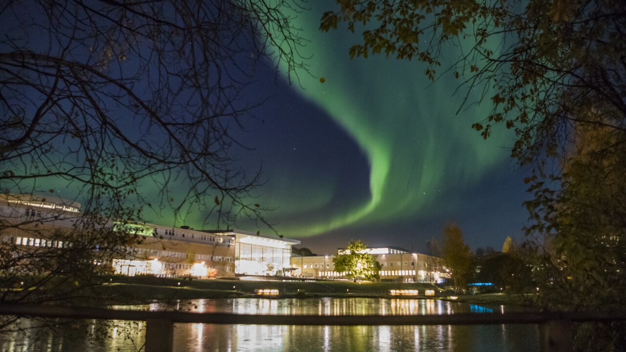 Bild på Norrsken över campus