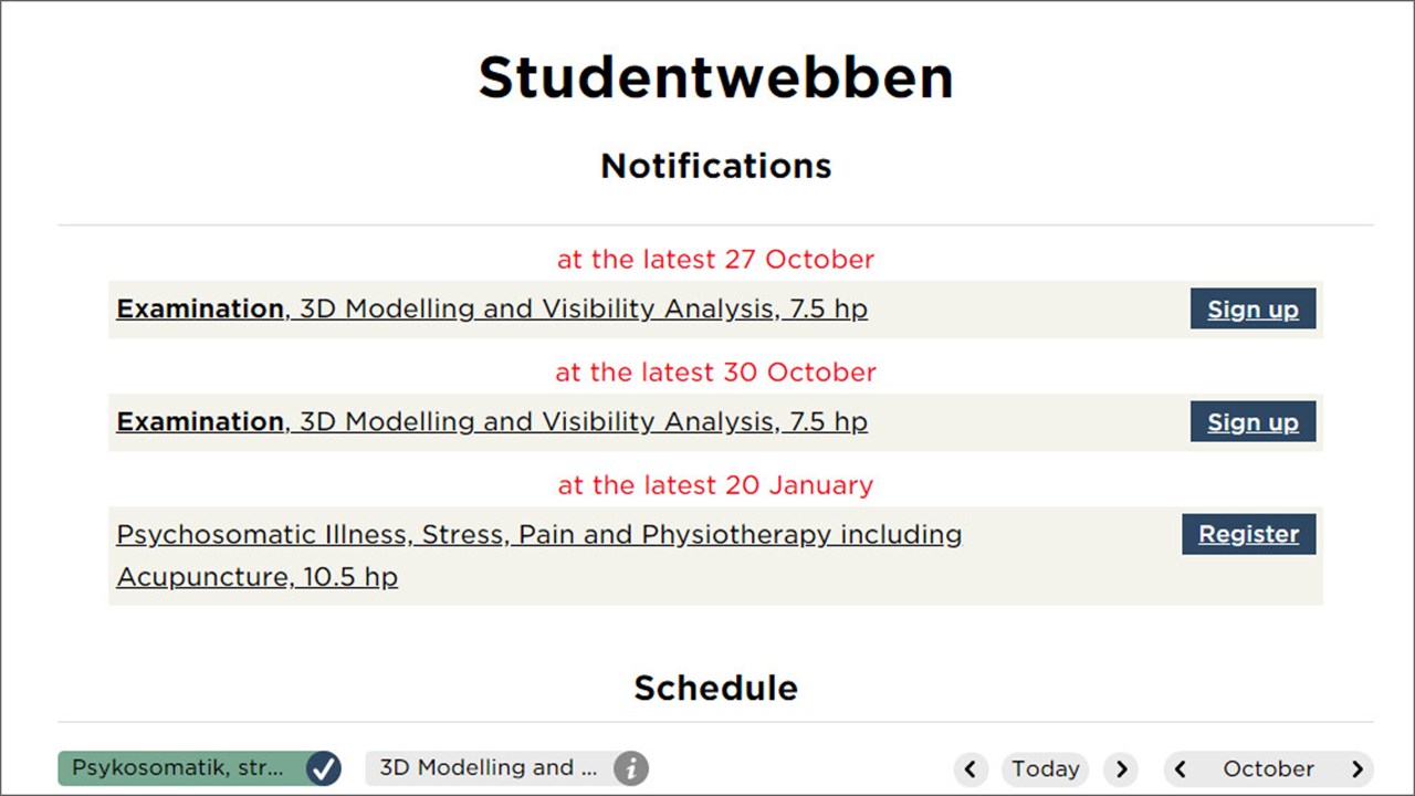 Screenshot showing a notification to register under 