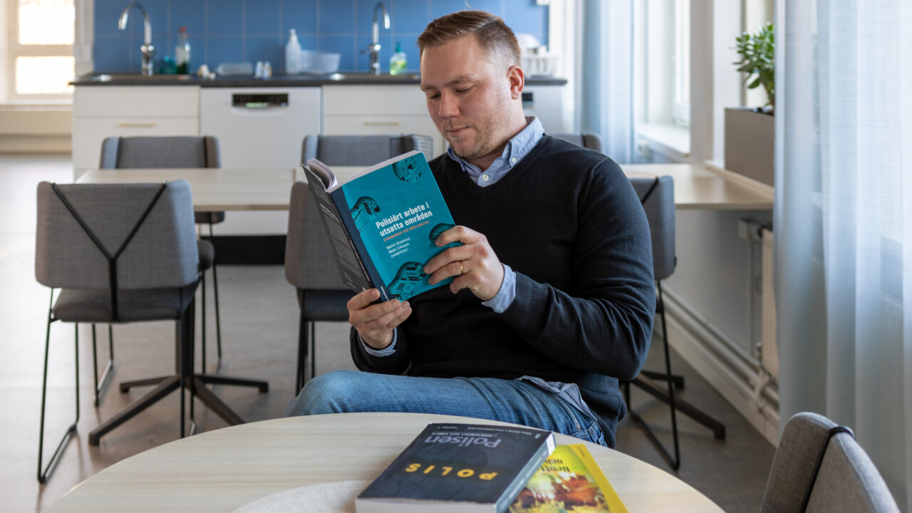 Adam Nyström, student på magisterprogrammet i polisiärt arbete.