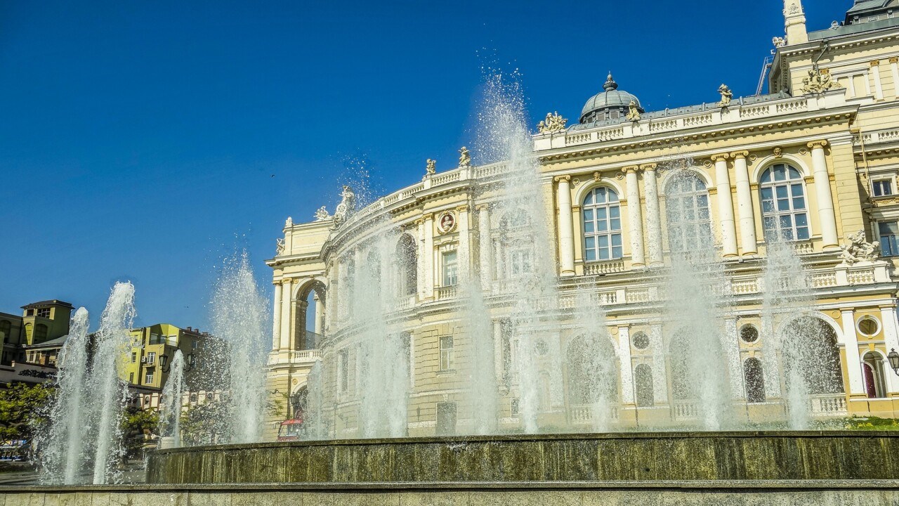 En stadsbild från Odessa, Ukraina