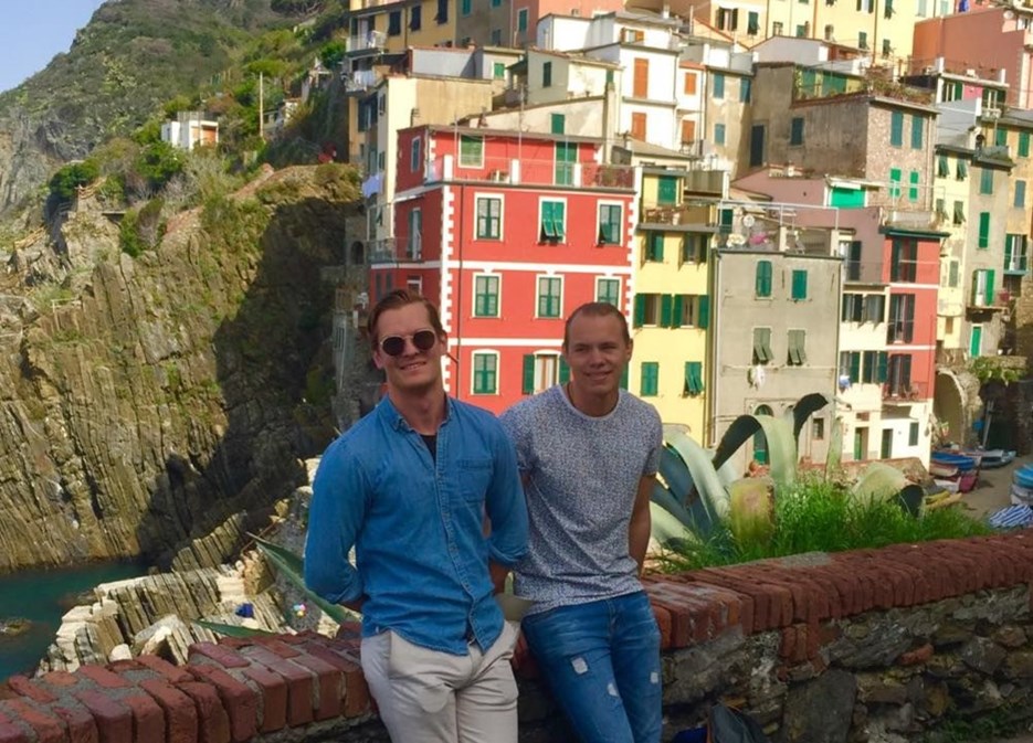 Oskar Andersson (pictured right) in Italy.