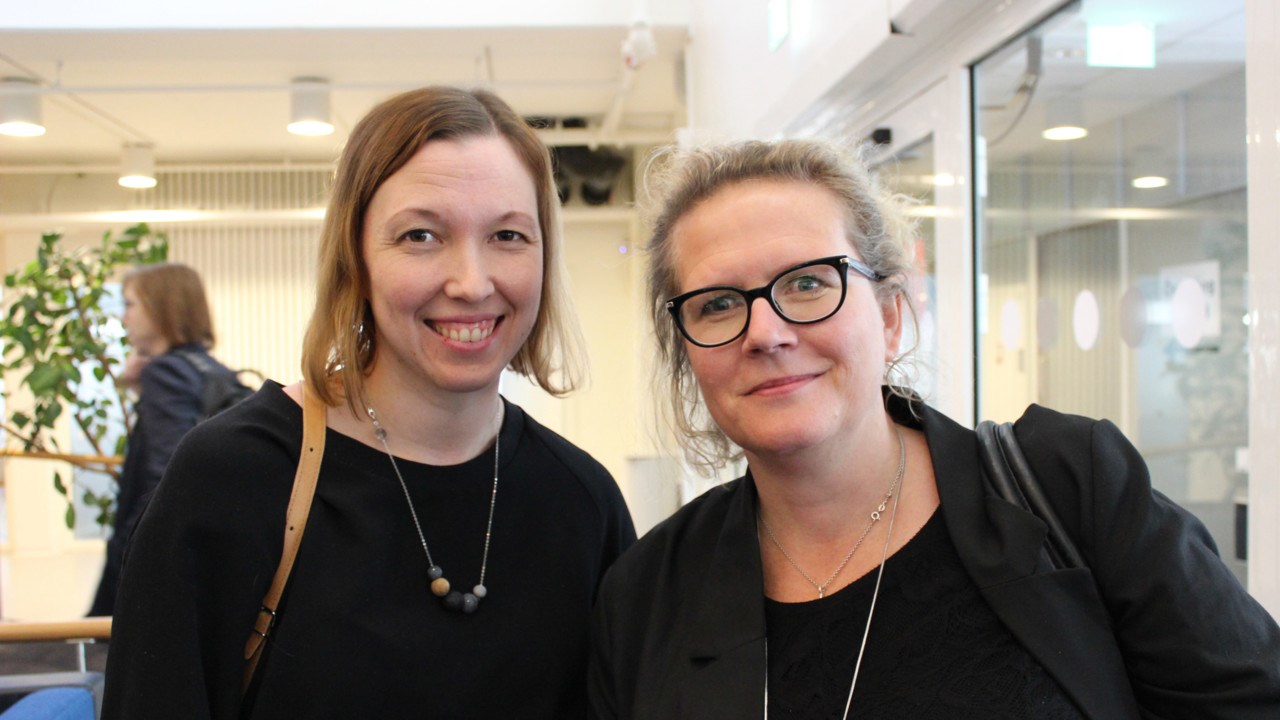Koordinatorerna för partnerskapet mellan Umeå universitet och Umeå kommun, Anna Sandström Emmelin och Charlotte Lundkvist.