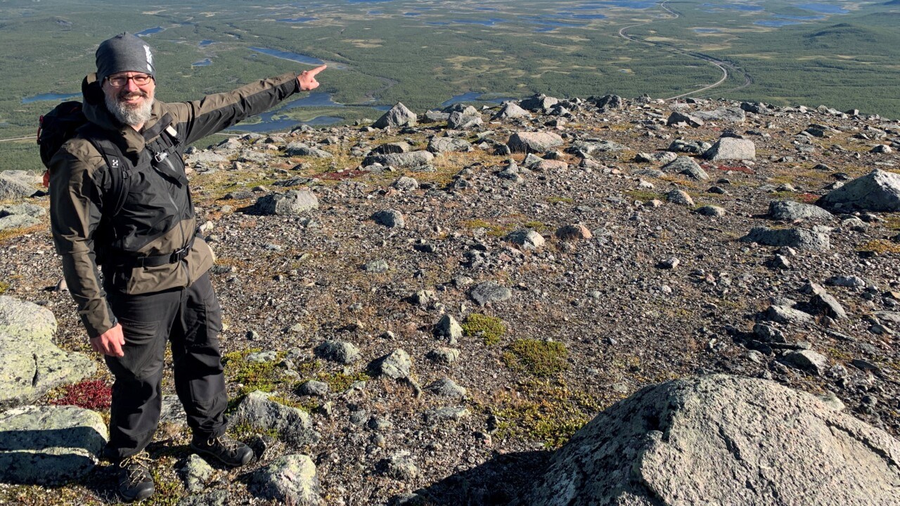 Bild på Per Stenberg i fjällandskap