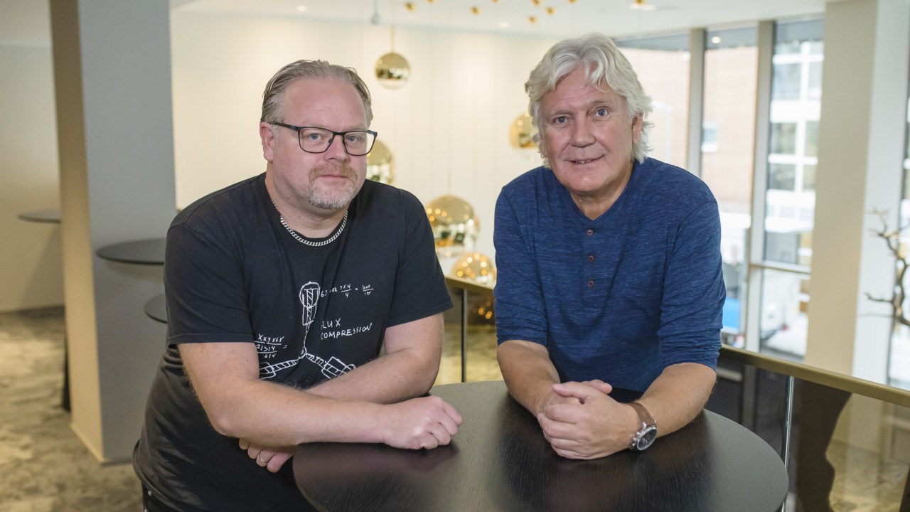 Peter Högstadius och Björn Ahlström vid Centrum för skolledarutveckling under rektorsutbildning i Piteå.