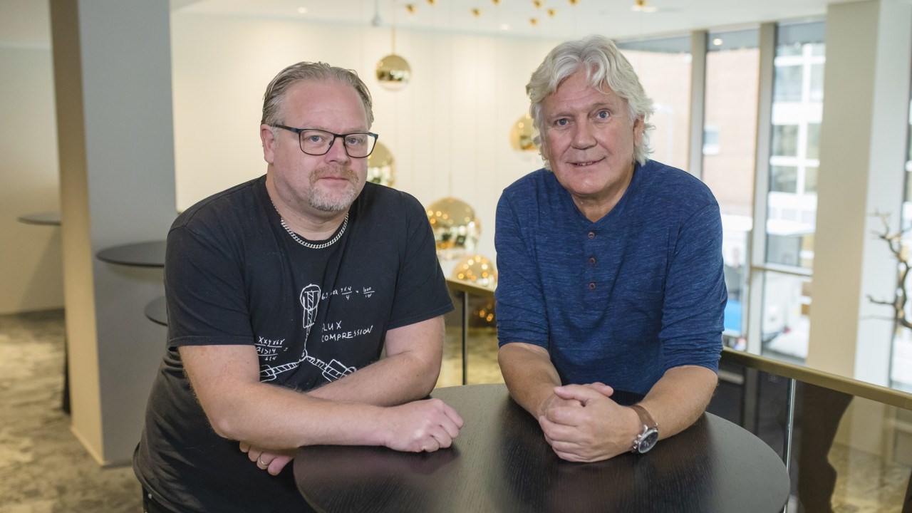 Peter Högstadius och Björn Ahlström vid Centrum för skolledarutveckling under rektorsutbildning i Piteå.