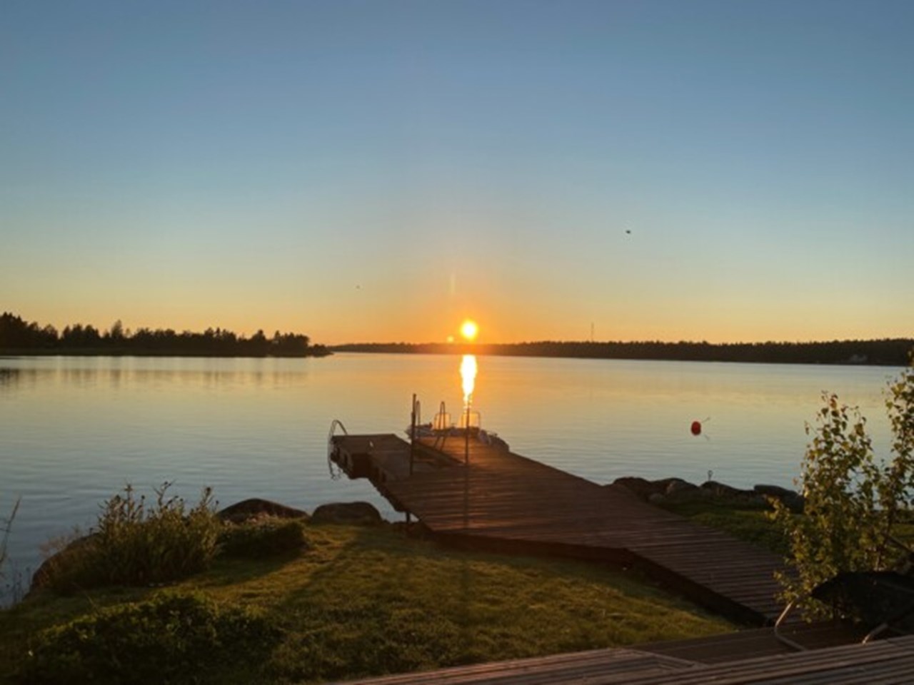 Solnedgång vid stugan i Vasa